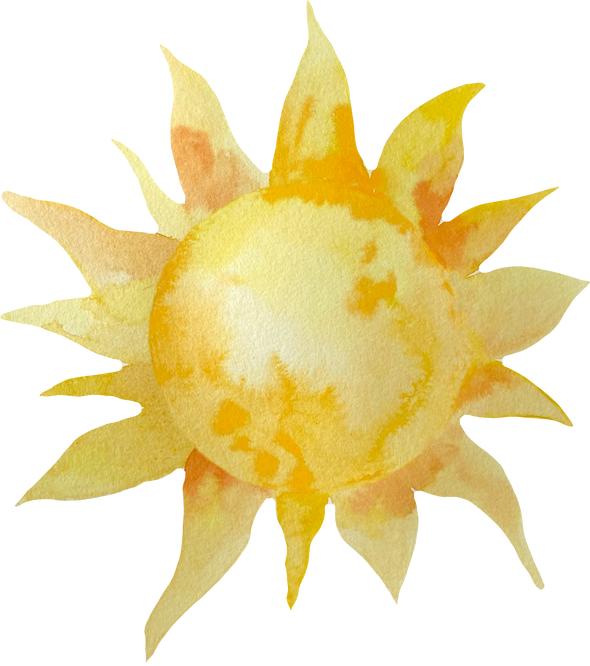 Watercolor Sun Illustration