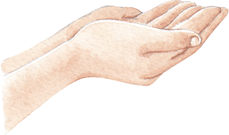 Person's Hands Watercolor