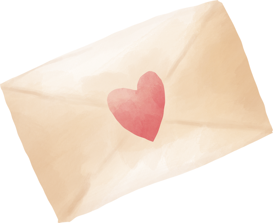 Love Letter Watercolor Illustration