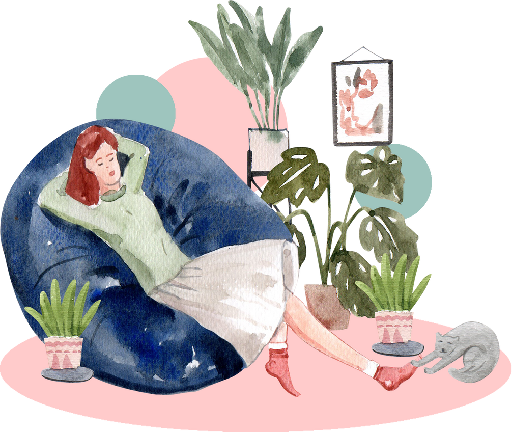 Stay Home Composition Watercolor