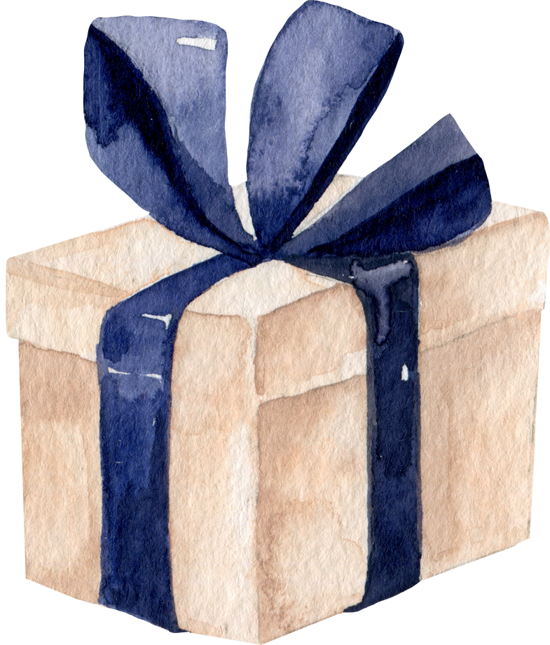 Watercolor giftbox
